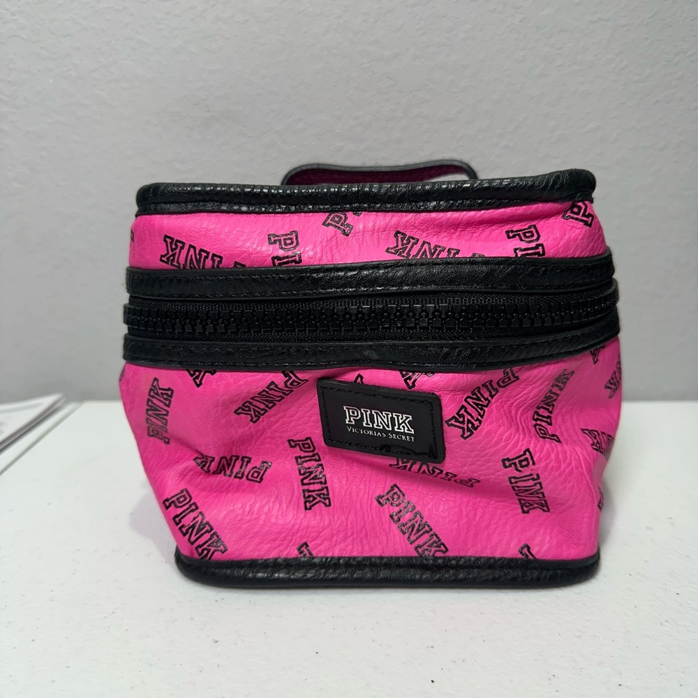 PINK Victoria's Secret Pink & Black Logo Cosmetic Pouch
